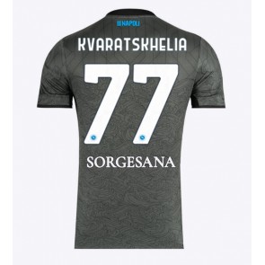SSC Napoli Khvicha Kvaratskhelia #77 Replika Tredjetrøje 2024-25 Kortærmet